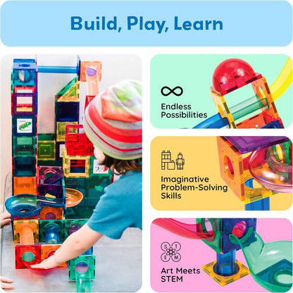 STEM Building Toy Helps Spatial Skill Development with Strong Magnetic Design, Safe for Ages 3+