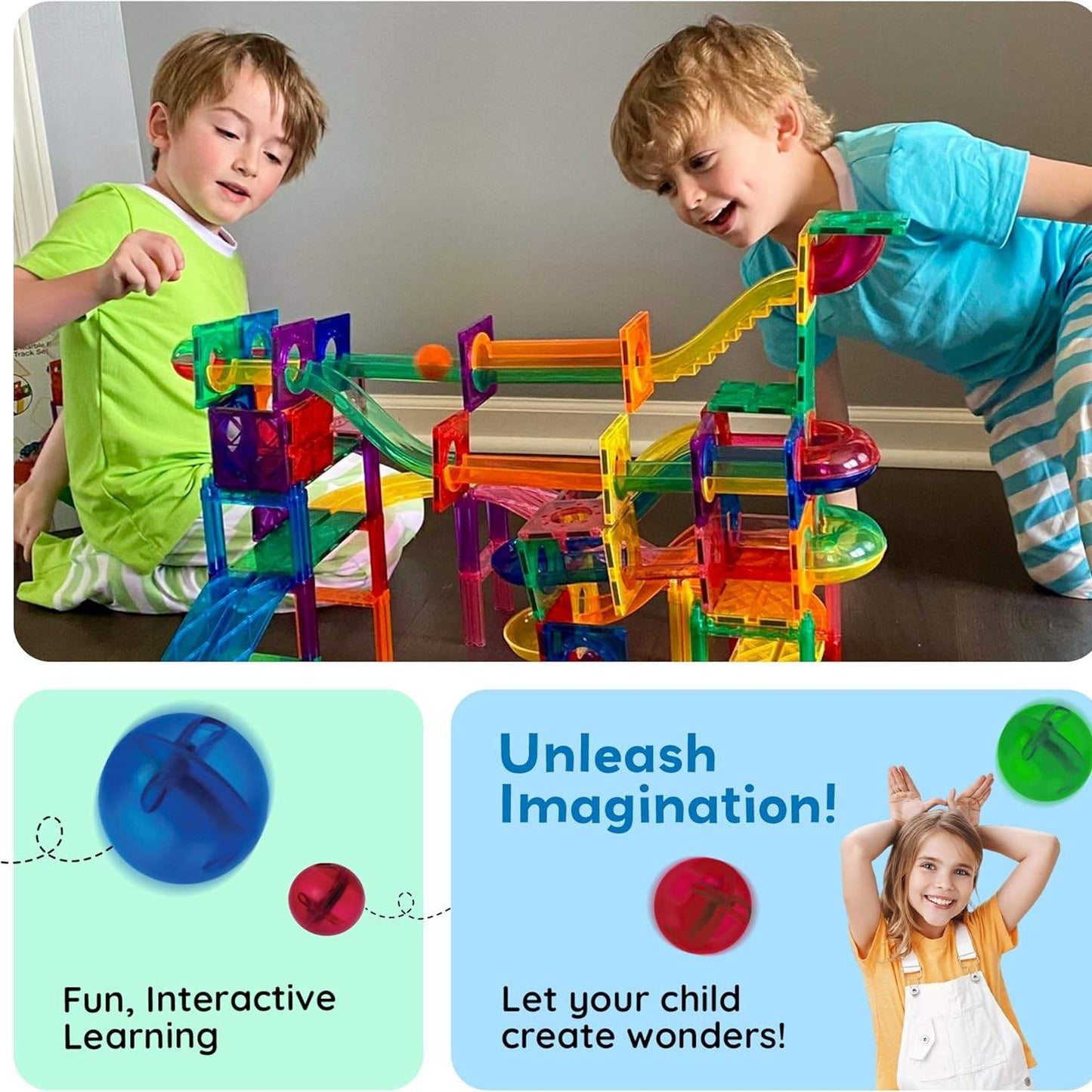 STEM Building Toy Helps Spatial Skill Development with Strong Magnetic Design, Safe for Ages 3+