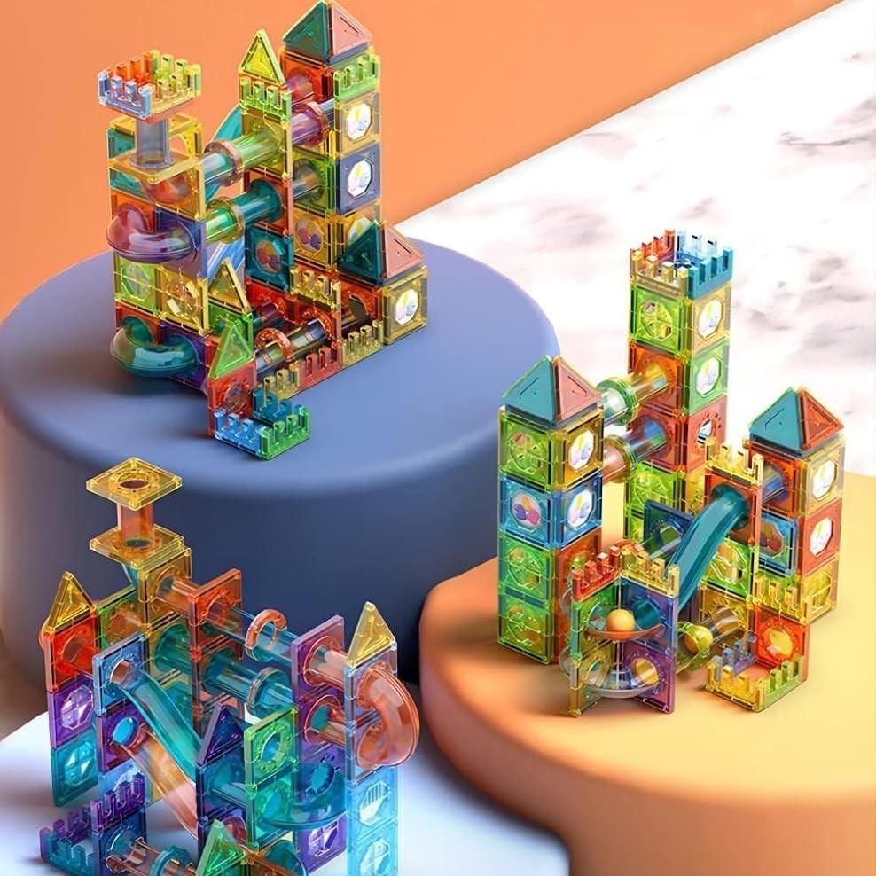 STEM Building Toy Helps Spatial Skill Development with Strong Magnetic Design, Safe for Ages 3+
