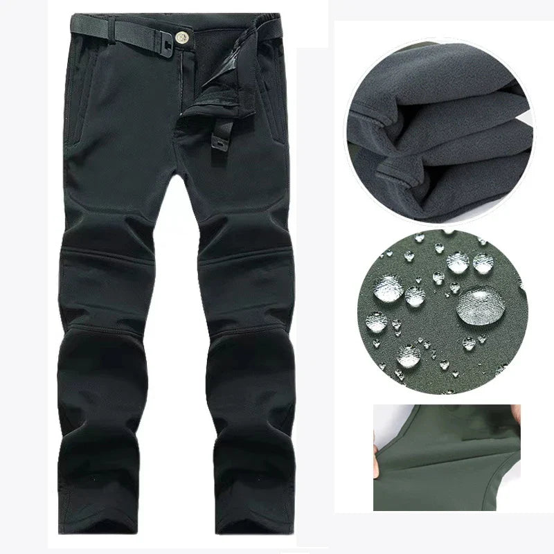 Men'S Waterproof Softshell Jacket And Cargo Pants Set
