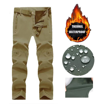 Men'S Waterproof Softshell Jacket And Cargo Pants Set