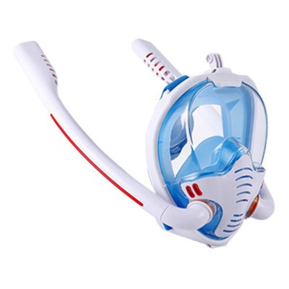 Silicone Full Dry Diving Mask with Double Air Tubes