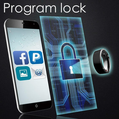 Smart Ring Bluetooth Wearable Device Multifunctional Black High-tech