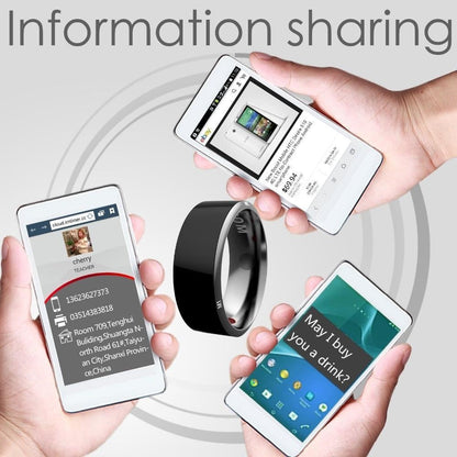 Smart Ring Bluetooth Wearable Device Multifunctional Black High-tech
