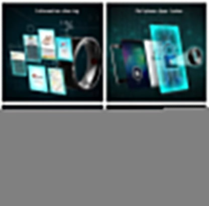 Smart Ring Bluetooth Wearable Device Multifunctional Black High-tech