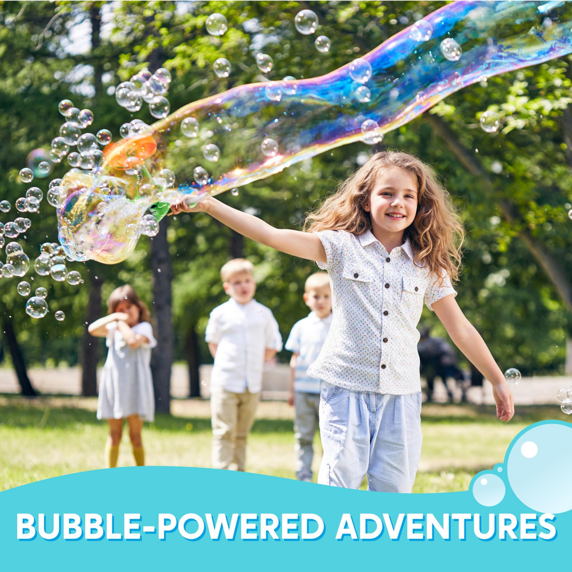 Soap Bubble Gun Dinosaur, Electric Automatic Bubble Machine Toy, Safe for Ages 3+