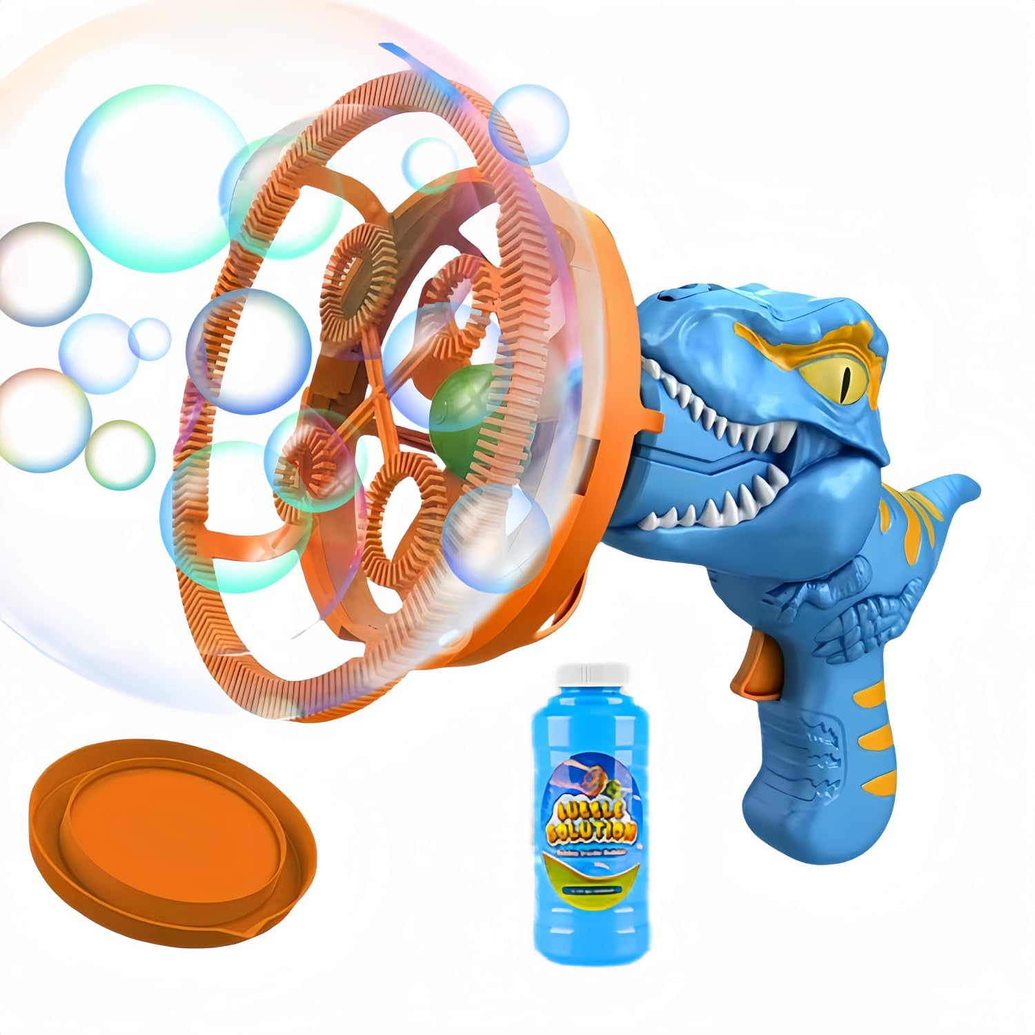Soap Bubble Gun Dinosaur, Electric Automatic Bubble Machine Toy, Safe for Ages 3+