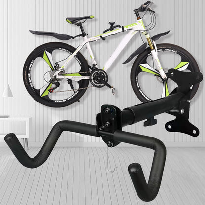 Space-Saving Bike Wall Mount Rack – Foldable Bicycle Hanger with Rim Protection