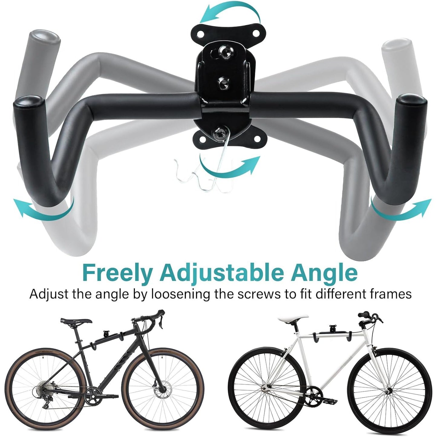 Space-Saving Bike Wall Mount Rack – Foldable Bicycle Hanger with Rim Protection