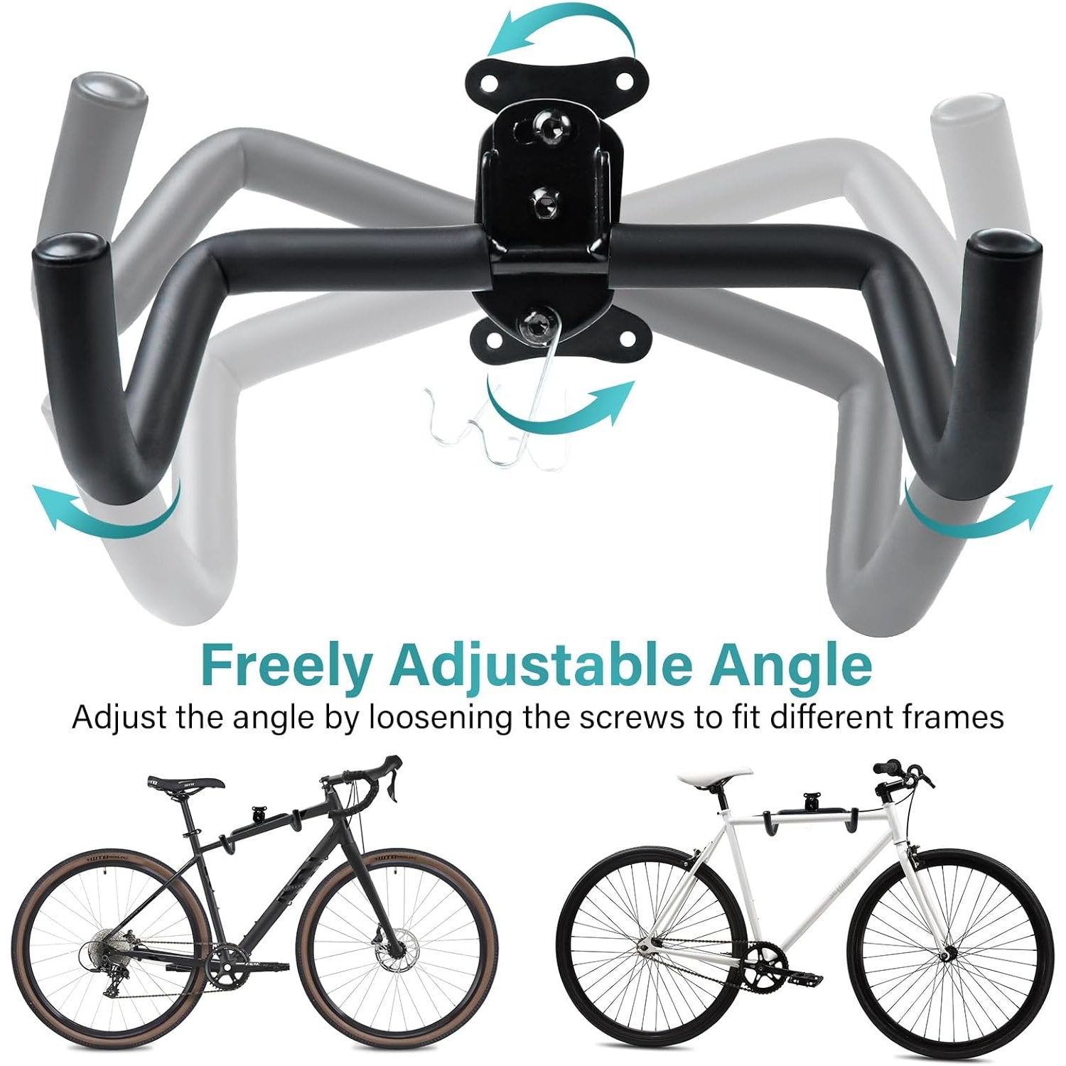 Space-Saving Bike Wall Mount Rack – Foldable Bicycle Hanger with Rim Protection