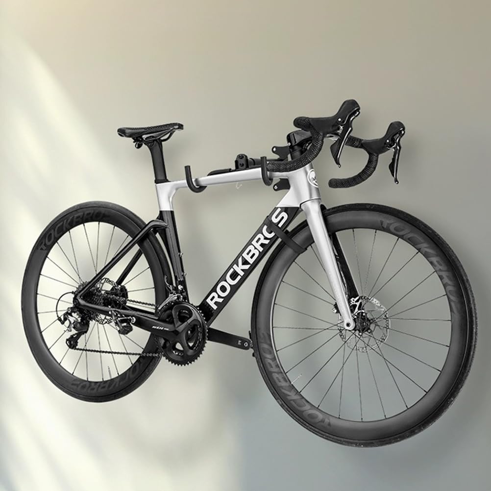 Space-Saving Bike Wall Mount Rack – Foldable Bicycle Hanger with Rim Protection