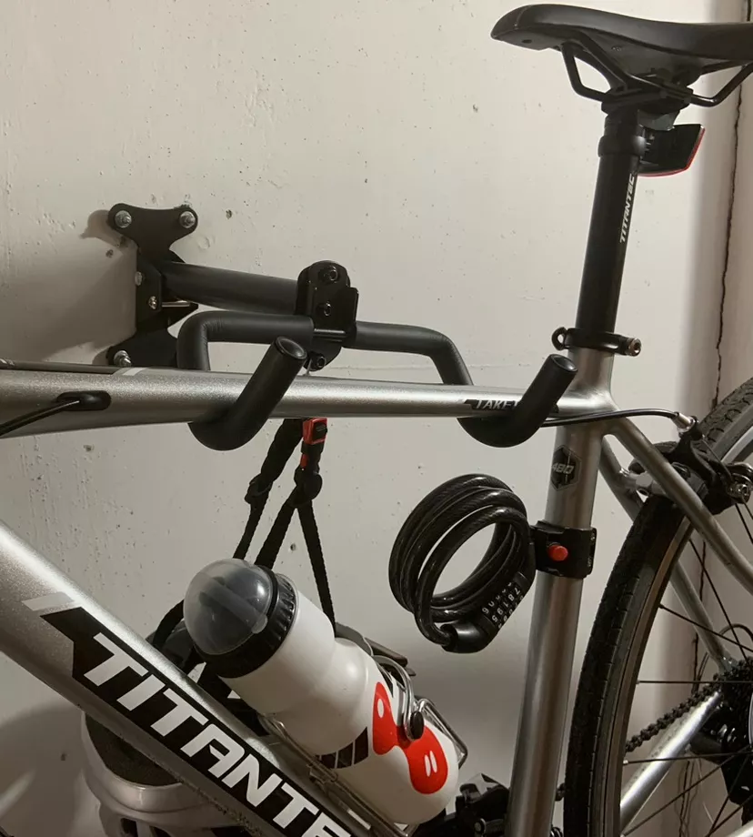 Space-Saving Bike Wall Mount Rack – Foldable Bicycle Hanger with Rim Protection