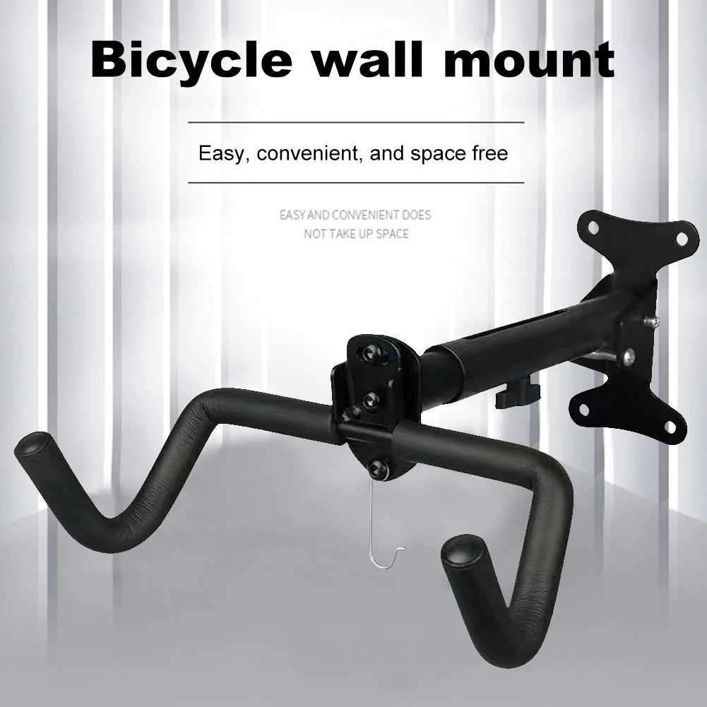 Space-Saving Bike Wall Mount Rack – Foldable Bicycle Hanger with Rim Protection