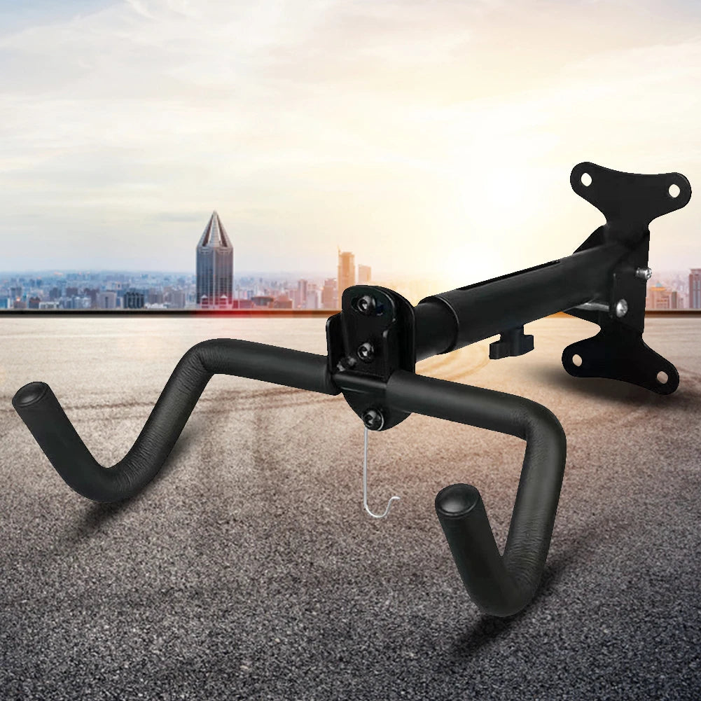 Space-Saving Bike Wall Mount Rack – Foldable Bicycle Hanger with Rim Protection