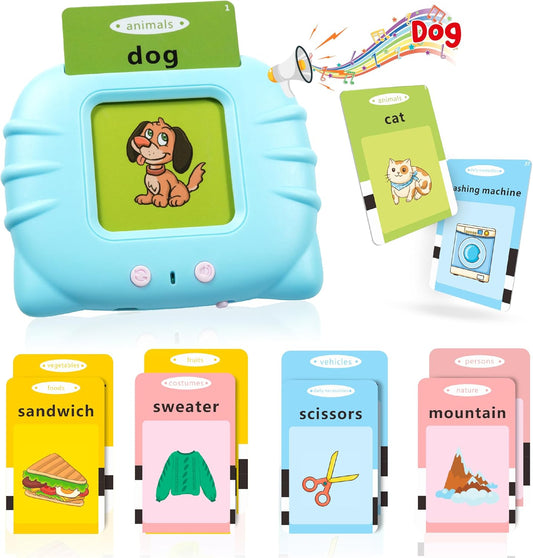 Talking Flash Cards with Pictures and Sounds, 224 English Words, Safe for Ages 3+