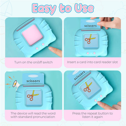 Talking Flash Cards with Pictures and Sounds, 224 English Words, Safe for Ages 3+
