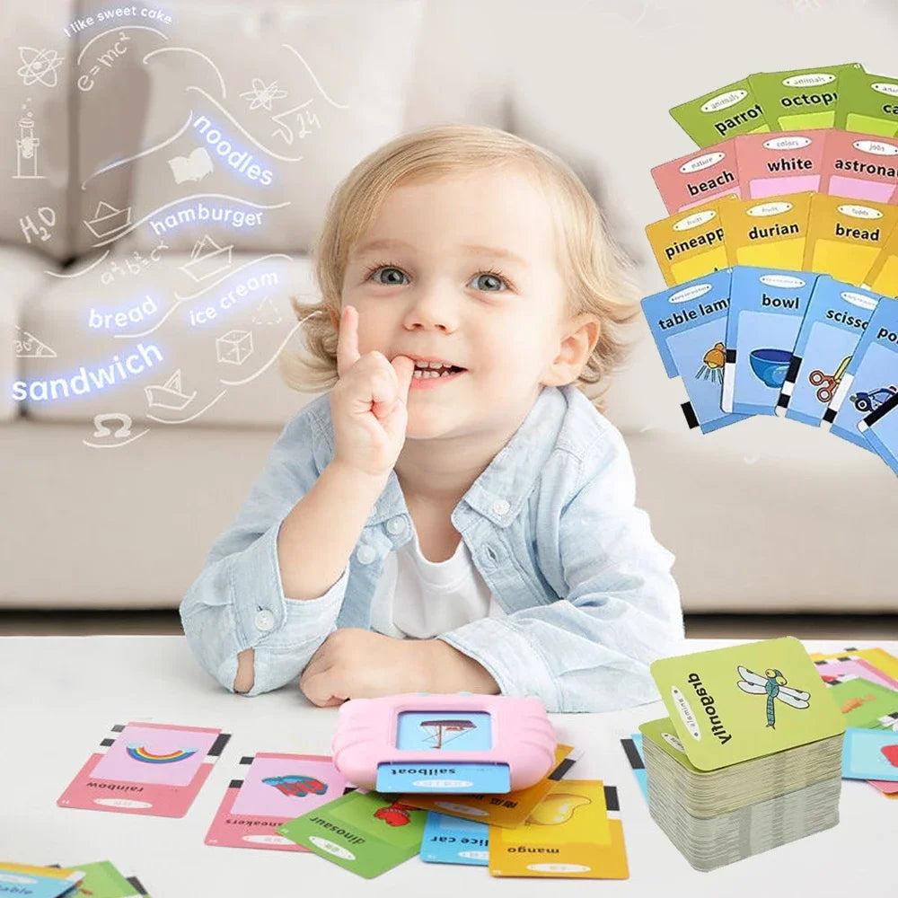 Talking Flash Cards with Pictures and Sounds, 224 English Words, Safe for Ages 3+