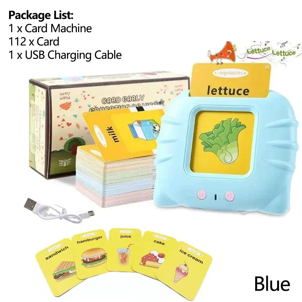 Talking Flash Cards with Pictures and Sounds, 224 English Words, Safe for Ages 3+