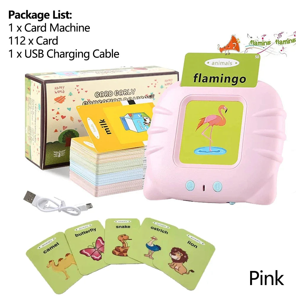 Talking Flash Cards with Pictures and Sounds, 224 English Words, Safe for Ages 3+