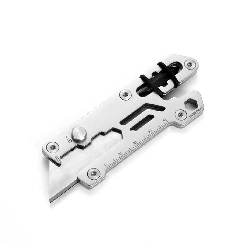 Titanium Utility Knife, Retractable Box Cutter, Locking Razor Blade EDC Multi-Tool