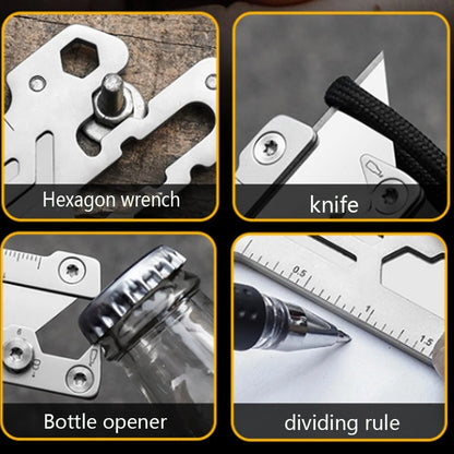 Titanium Utility Knife, Retractable Box Cutter, Locking Razor Blade EDC Multi-Tool