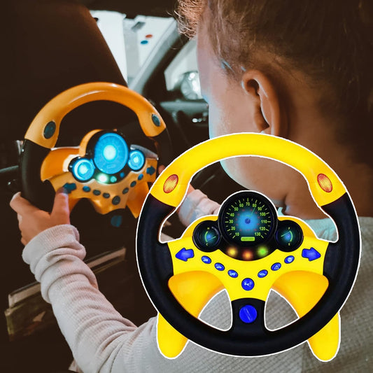 Toy Driving Wheel Safe for Kids - Educational Steering Wheel with Lights and Sound