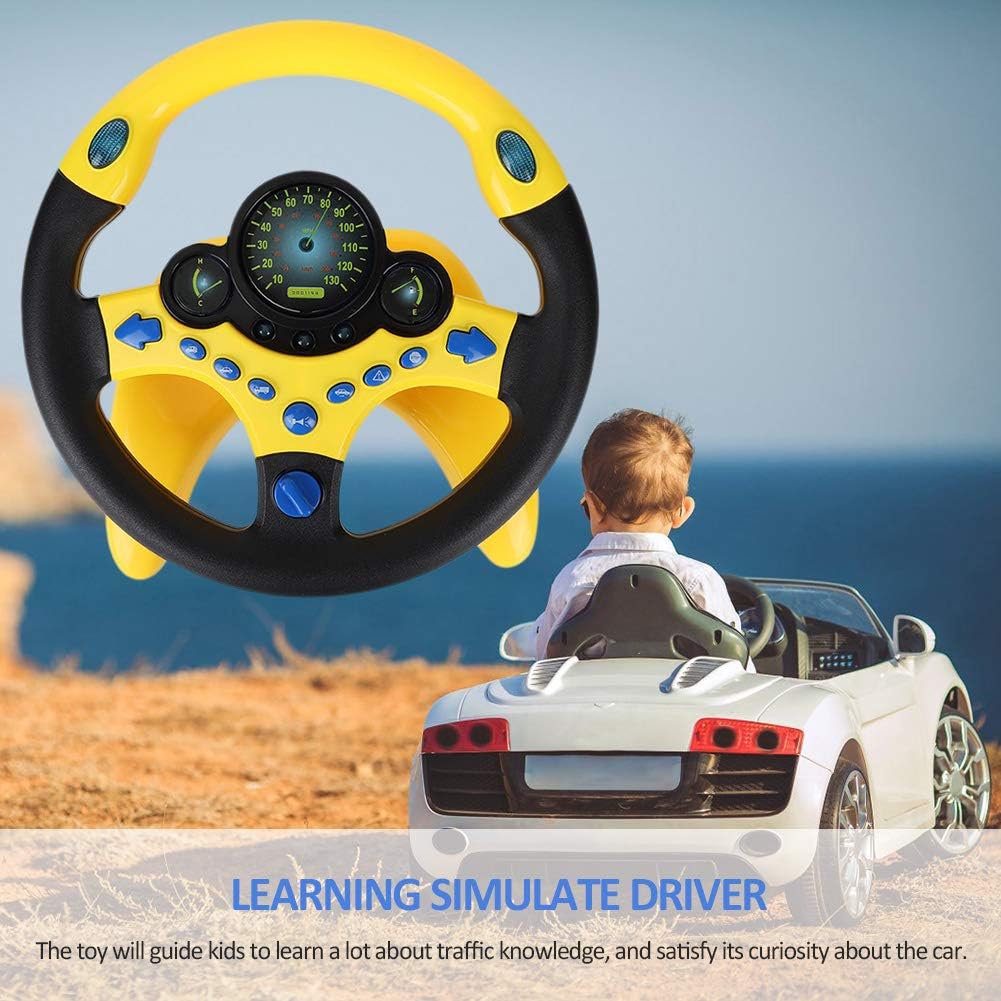 Toy Driving Wheel Safe for Kids - Educational Steering Wheel with Lights and Sound
