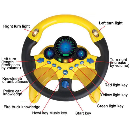 Toy Driving Wheel Safe for Kids - Educational Steering Wheel with Lights and Sound