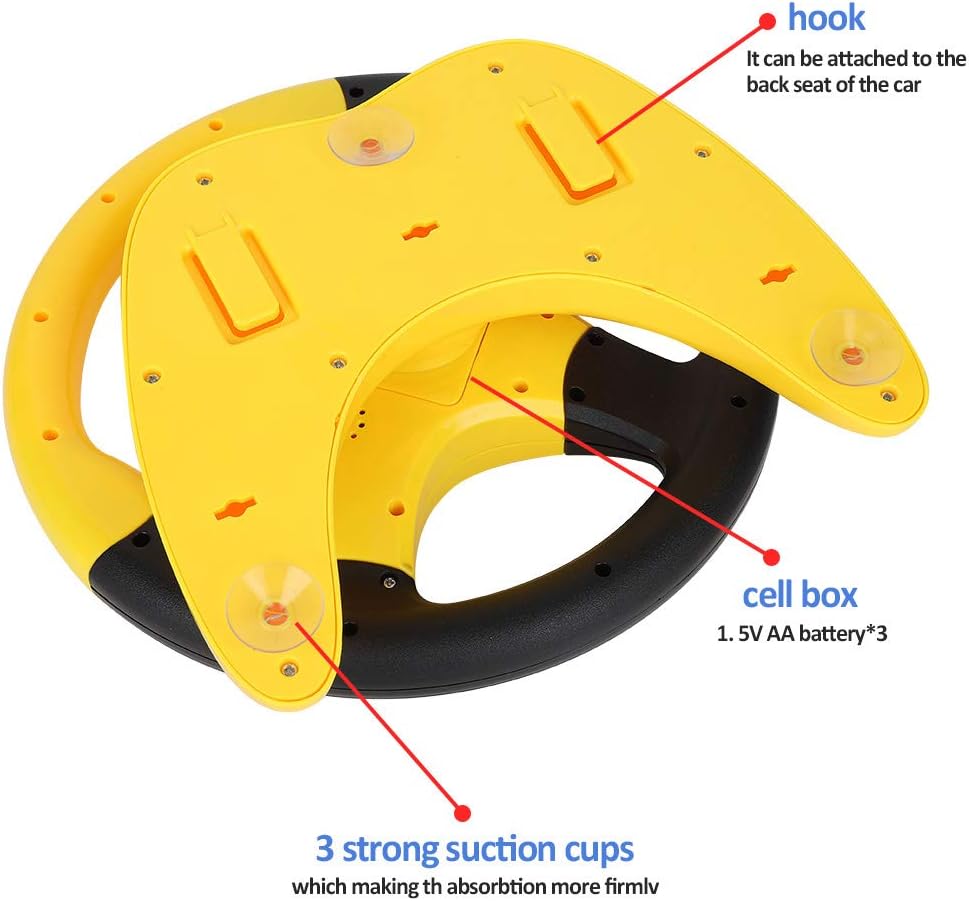 Toy Driving Wheel Safe for Kids - Educational Steering Wheel with Lights and Sound