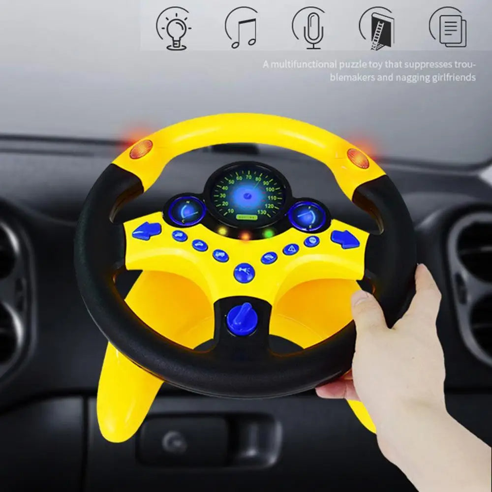Toy Driving Wheel Safe for Kids - Educational Steering Wheel with Lights and Sound