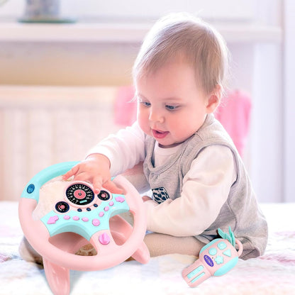 Toy Driving Wheel Safe for Kids - Educational Steering Wheel with Lights and Sound