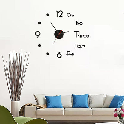 Wall Clock with Quartz Mechanism With Glow-in-the-Dark, Silent Sweep, Adjustable Layout, Easy to Install