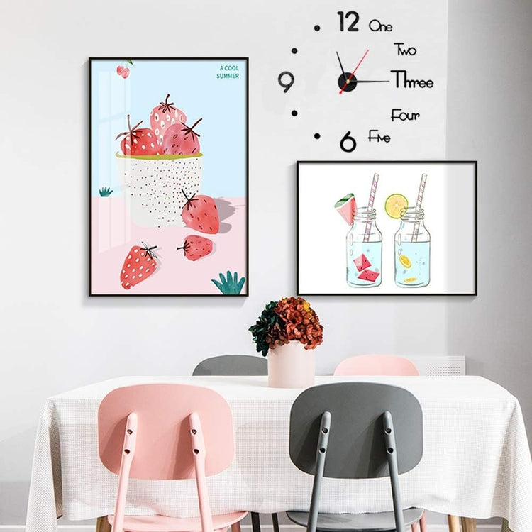 Wall Clock with Quartz Mechanism With Glow-in-the-Dark, Silent Sweep, Adjustable Layout, Easy to Install