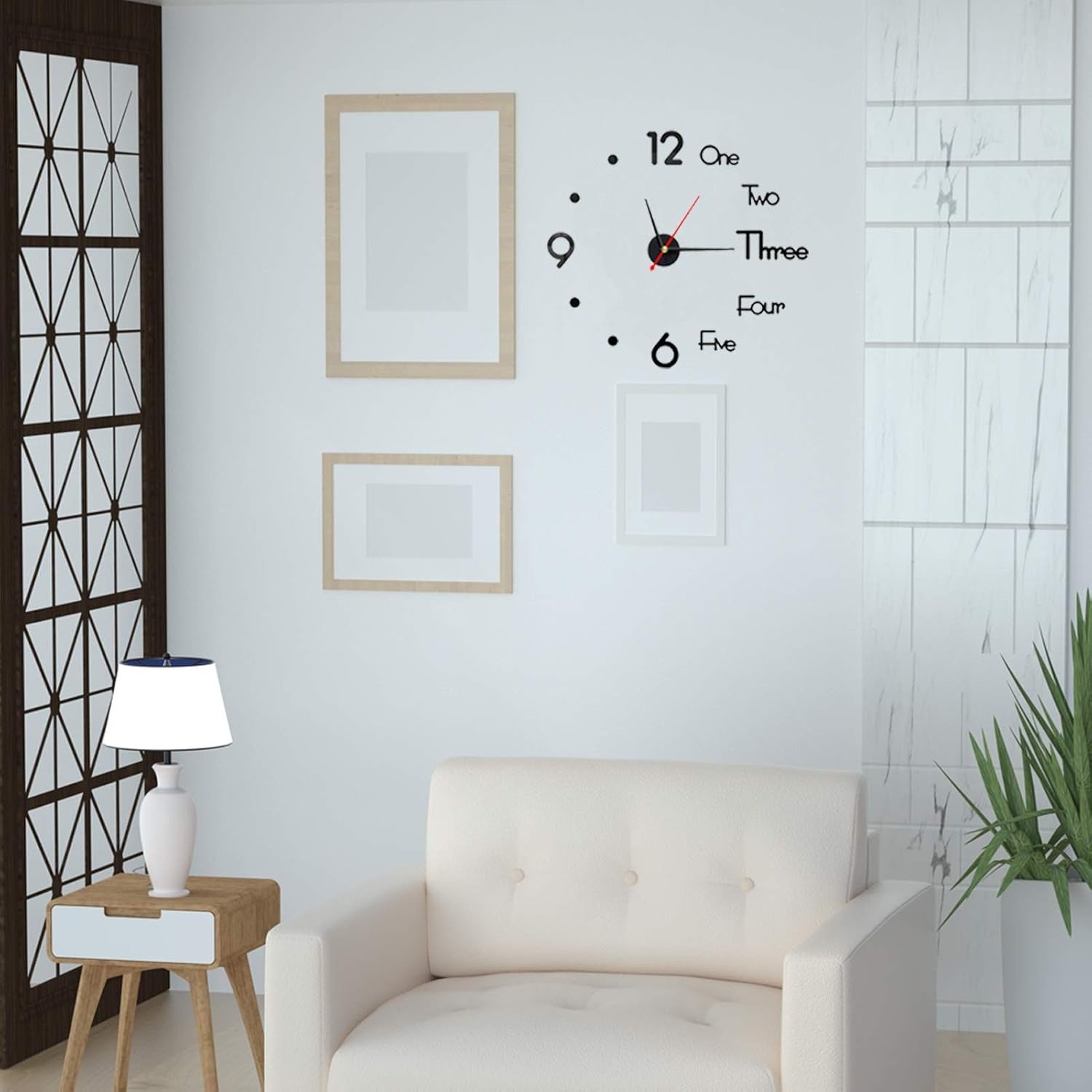 Wall Clock with Quartz Mechanism With Glow-in-the-Dark, Silent Sweep, Adjustable Layout, Easy to Install