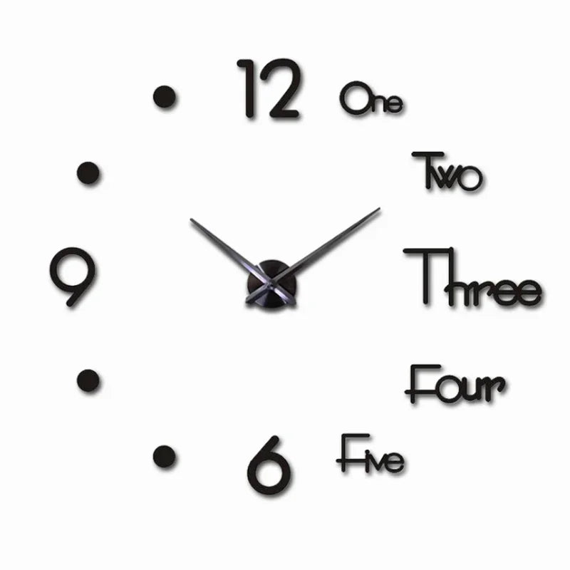 Wall Clock with Quartz Mechanism With Glow-in-the-Dark, Silent Sweep, Adjustable Layout, Easy to Install