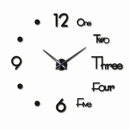 Wall Clock with Quartz Mechanism With Glow-in-the-Dark, Silent Sweep, Adjustable Layout, Easy to Install
