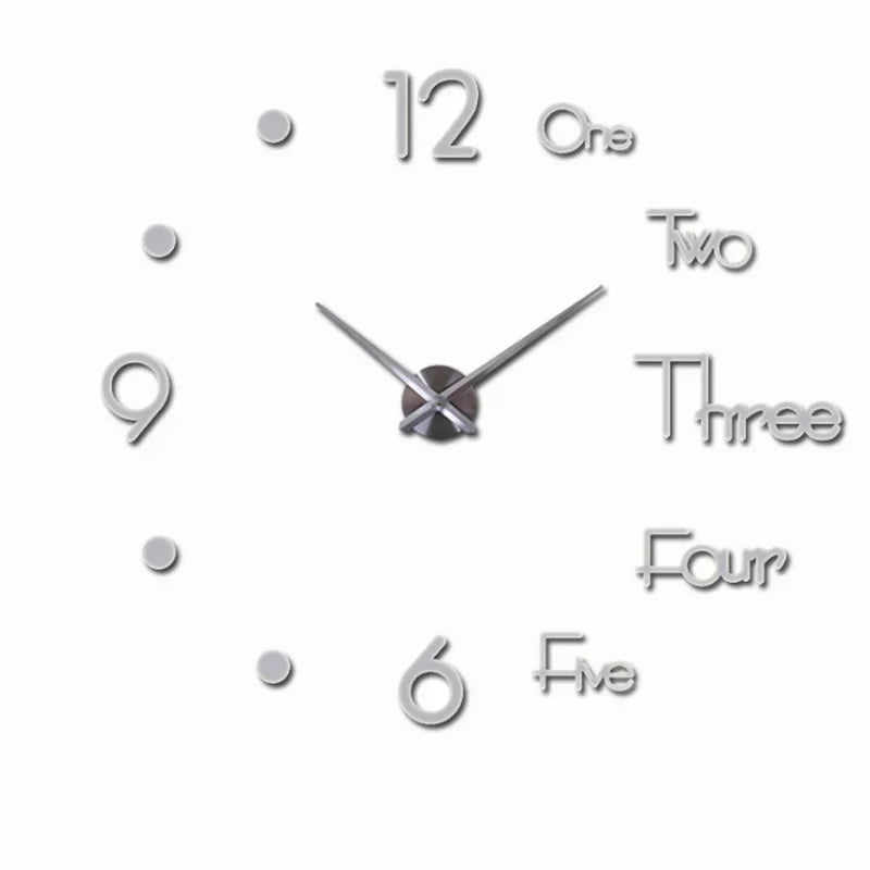 Wall Clock with Quartz Mechanism With Glow-in-the-Dark, Silent Sweep, Adjustable Layout, Easy to Install