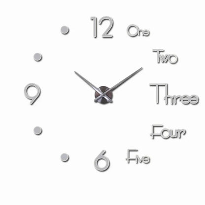 Wall Clock with Quartz Mechanism With Glow-in-the-Dark, Silent Sweep, Adjustable Layout, Easy to Install