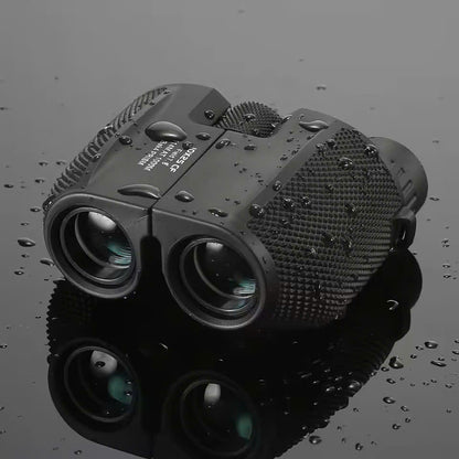 Waterproof High-Power Night-Vision Binoculars for Adults and Kids with 10×25 Magnification, Carrying Strap, Storage Pouch
