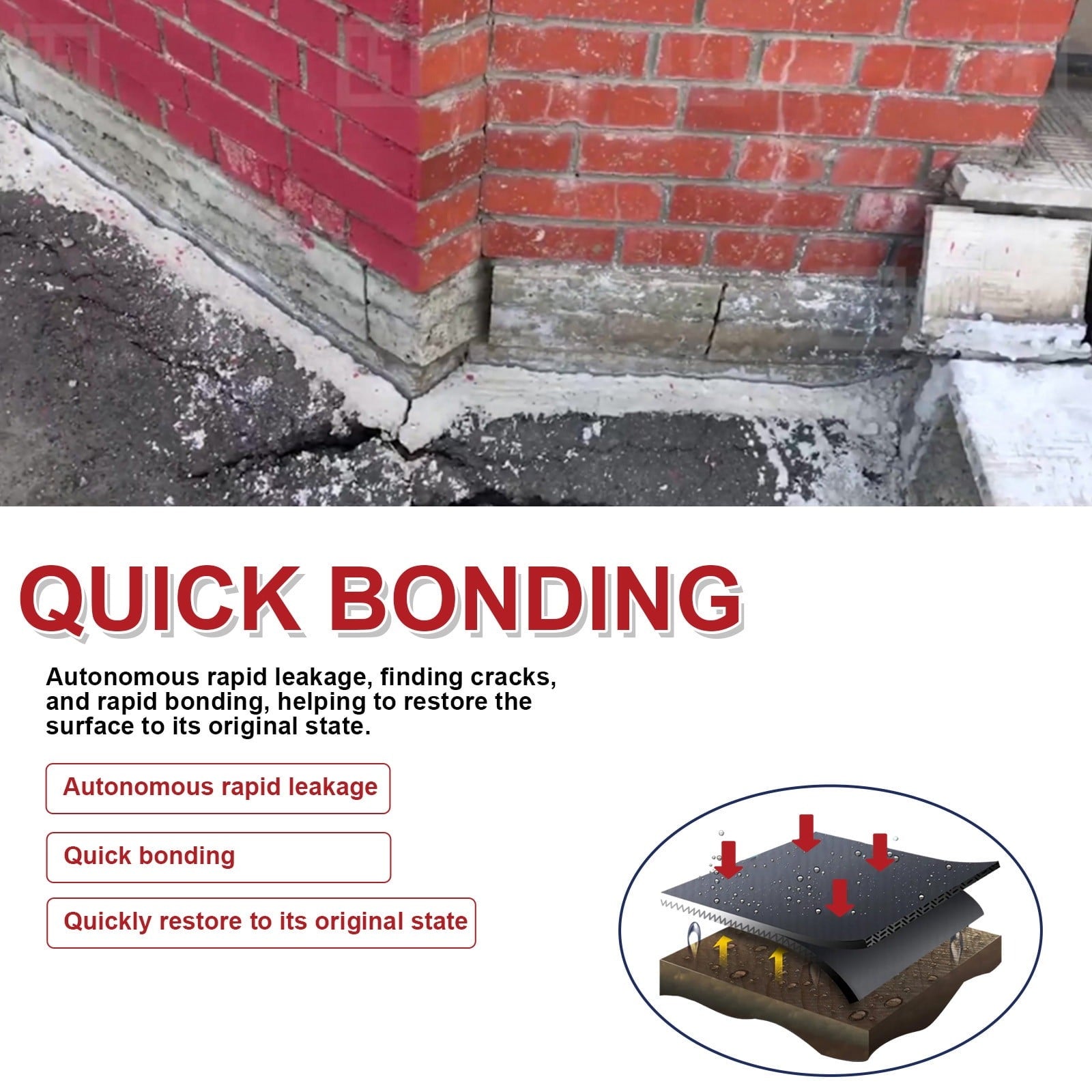 Waterproof Leak Repair Spray Coating with Instant Water-Sealing Protection for Cracks & Leaks