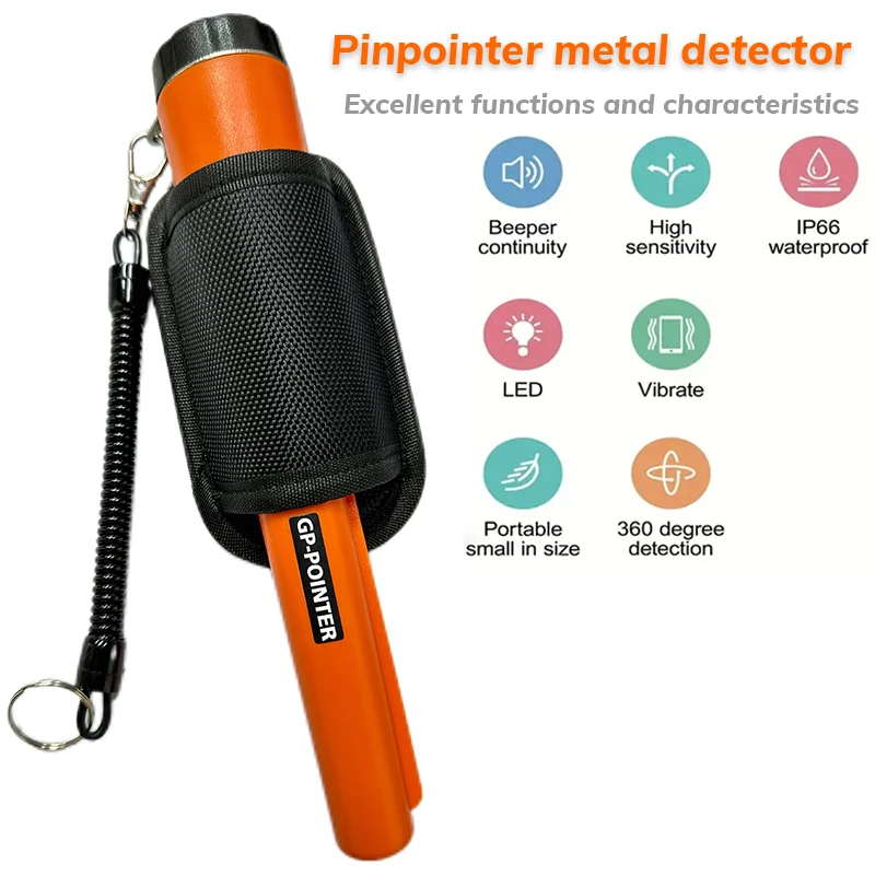 Waterproof Metal Detector Pinpointer -  Handheld Professional Locating Metal Finder