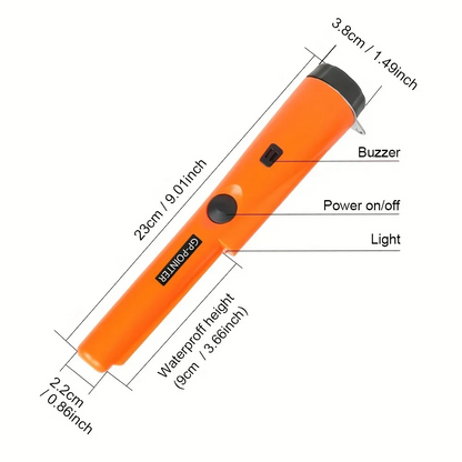 Waterproof Metal Detector Pinpointer -  Handheld Professional Locating Metal Finder