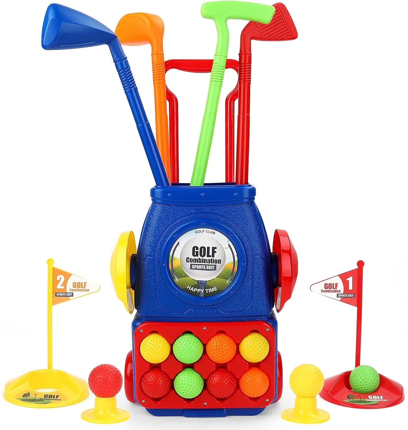 Young Golfers Fun Beginners Golf Club Play Set Kit for Kids – Golf Clubs, Cart, Holes and Play Balls Included