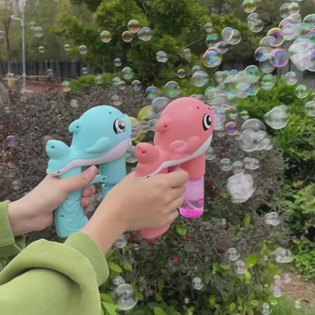 Fully Automatic Whale Bubble Gun Toy holds Music, Light - Bubble Outdoor Must-have - Safe for Ages 2+