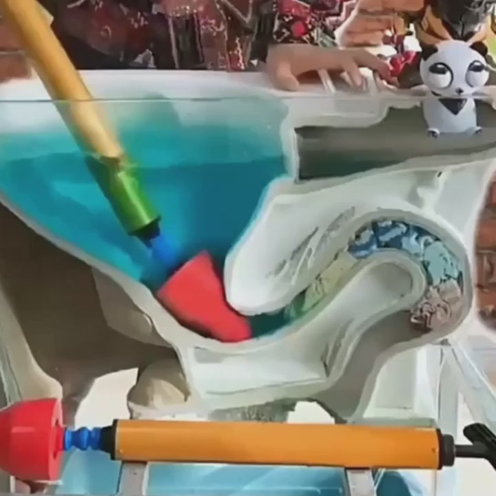 Manual Toilet Drain Unblocker, High Pressure Air Power, Reusable Plunger for Home Pipe Cleaning