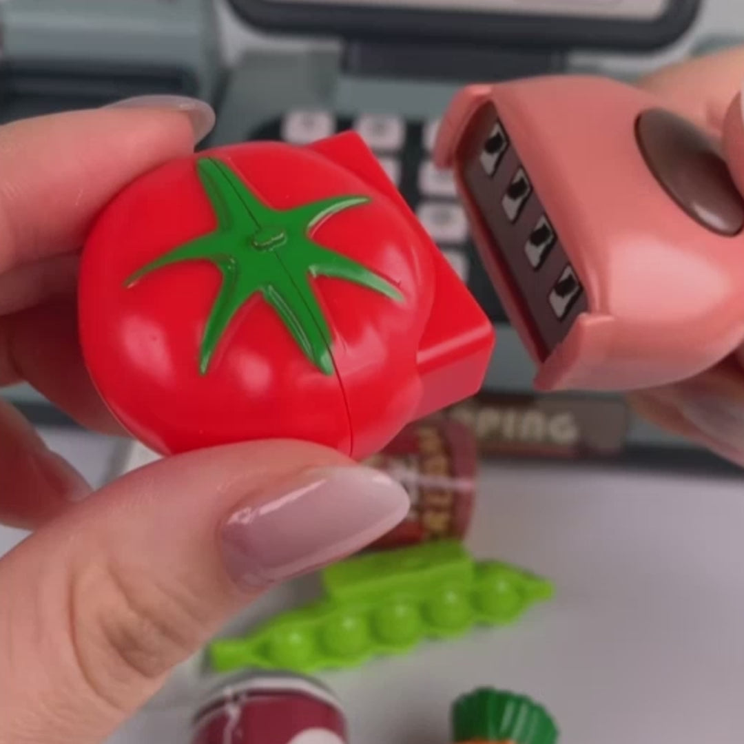 Cash Register Toy with Role-Play Features, Built-in Calculator, Mobile Payment, Safe for Ages 3+