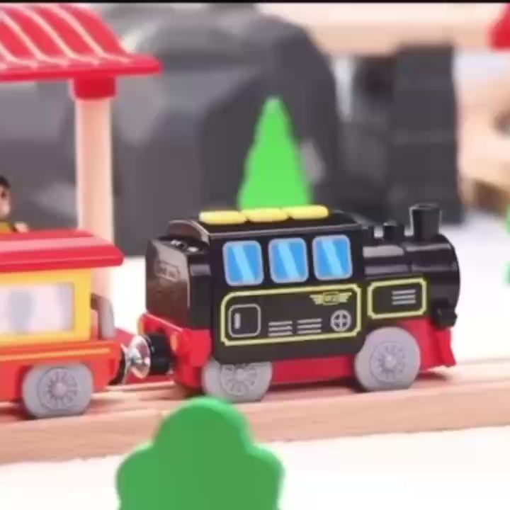 Remote Control Electric Train Toy with LED Lights, Sound, Safe for Ages 3+