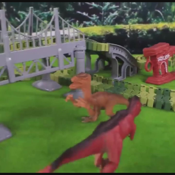 Dinosaur Train Track Playset Slot Car Race Track Sets Dino World Flexible Race Track Dinosaur Tunnel for Kids Birthdays Christmas Gift