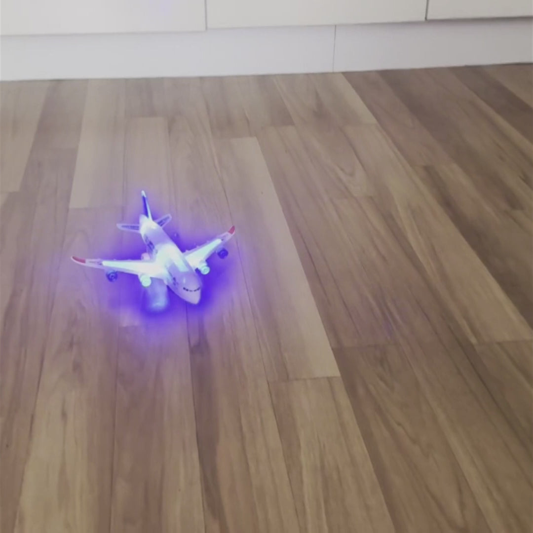 Electric Airplane Toy with Music, Lights, and Automatic Rotation - Educational Toy - Safe for Ages 2+