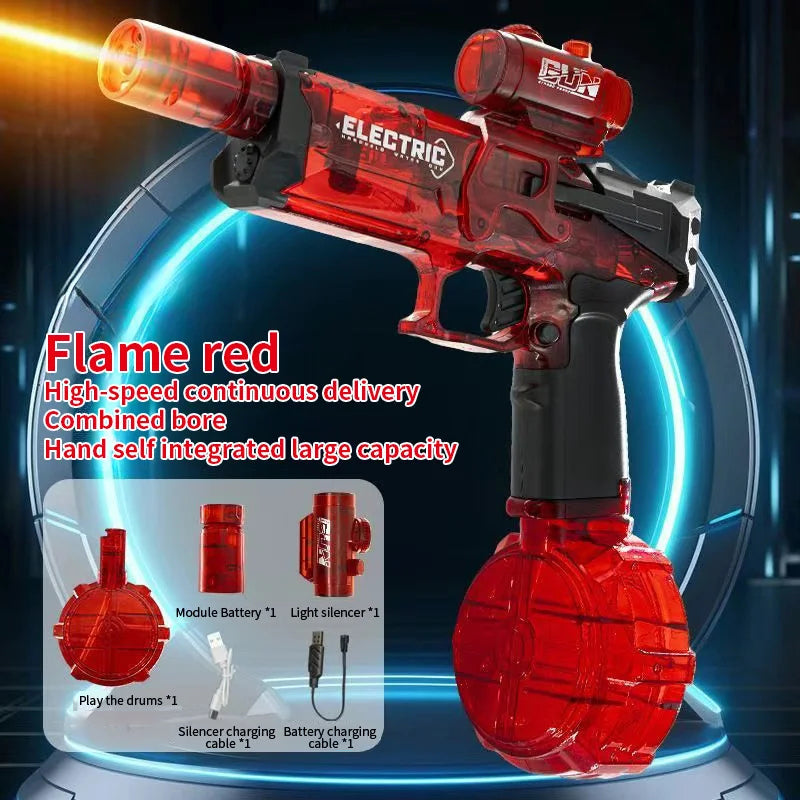 Rechargeable Electric Water Gun with Light & Sound for Ages 8+ - 26FT Range, Large Capacity